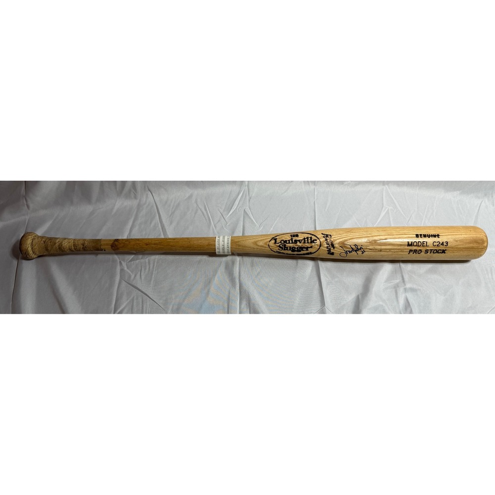 Lou Merloni Signed Game Used Bat Louisville Slugger C243 Angels 2005 Pro Stock